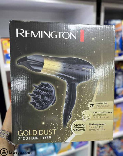 سشوار حرفه‌ای رمینگتون گلد داست اصل انگلیس - remington gold dust 2400w hair dryer