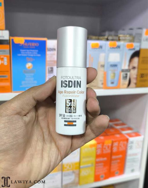 ضد افتاب ایزدین ضد پیری رنگی فیوژن واتر spf 50 اصل اسپانی50میل | FOTOULTRA ISDIN Age Repair Color Fusion Water