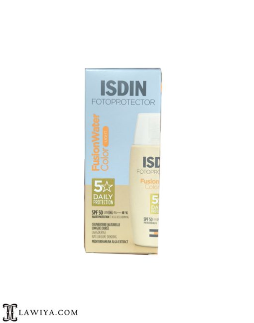 ضد آفتاب رنگی فیوژن واتر ایزدین اصل اسپانیا 50 میل رنگ لایت| isdin fotoprotector fusion water sunscreen spf 50 color light