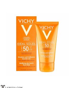 فلوئید ضد آفتاب بی رنگ ویشی سری Ideal Soleil مدل Dry Touch اصل فرانسه 50 میل