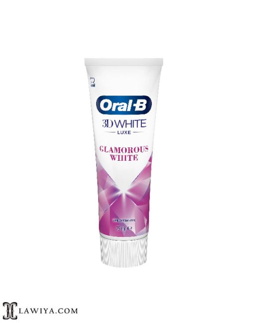 خمیر دندان اورال بی 3D WHITE مدل GLAMOUR سفید کننده اصل آلمان 75 میل | Oral-B 3D White Luxe Glamorous White Whitening Toothpaste