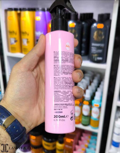 اسپری محافظ حرارتی مو نلی NELLY مدل HEAT PROTECTION SPRAY اصل اسپانیا حجم 200 میل