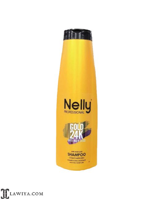 شامپو گلد 24k نلی ضد ریزش اورجینال اسپانیا | 24k Nelly gold anti hair loss shampoo, original from Spain