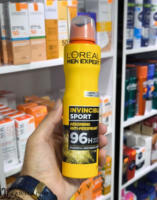 اسپری ضد تعریق لورال men expert مدل invincible sport مردانه 250 میل