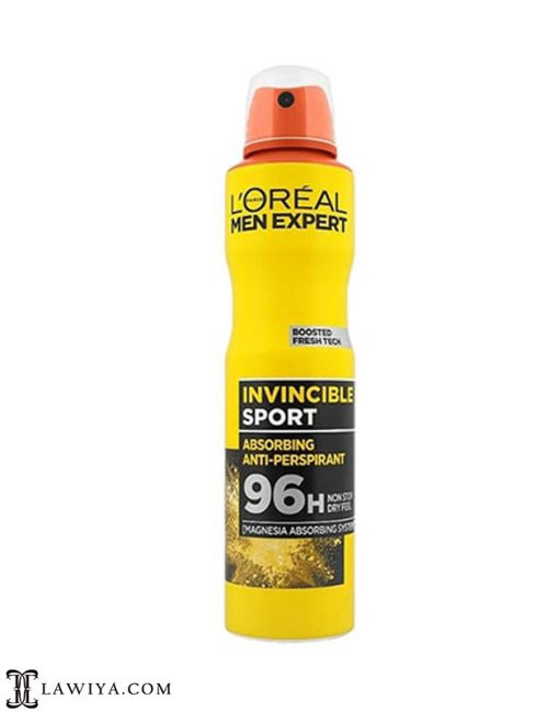 اسپری ضد تعریق لورال men expert مدل invincible sport مردانه 250 میل