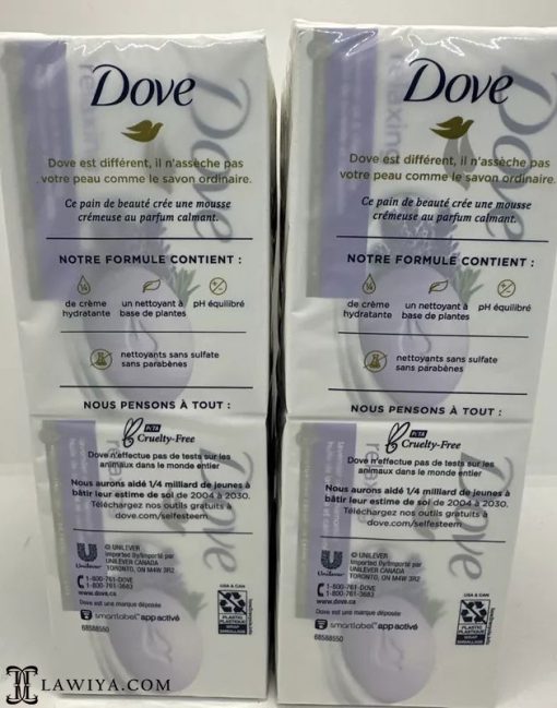 صابون Relaxing Dove مدل لاوندر اسطوخودوس اصل کانادا بسته 6 عددی