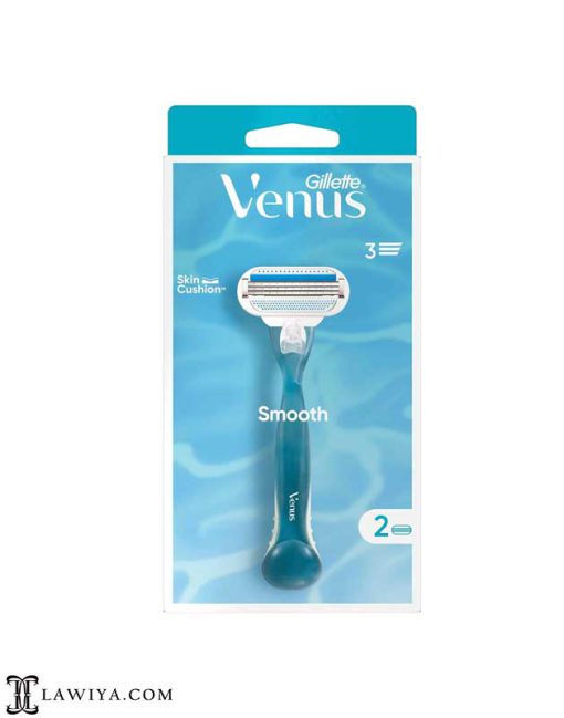 خود تراش ژیلت مدل Venus Smooth به همراه 2 عدد تیغ یدک اصل1