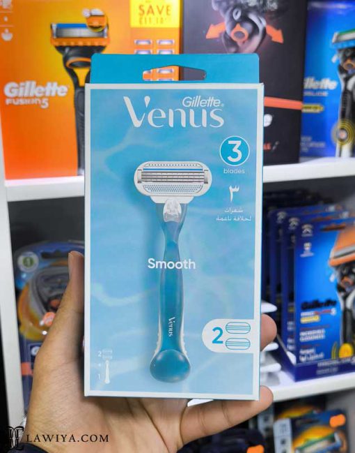 خود تراش ژیلت مدل Venus Smooth به همراه 2 عدد تیغ یدک اصل3