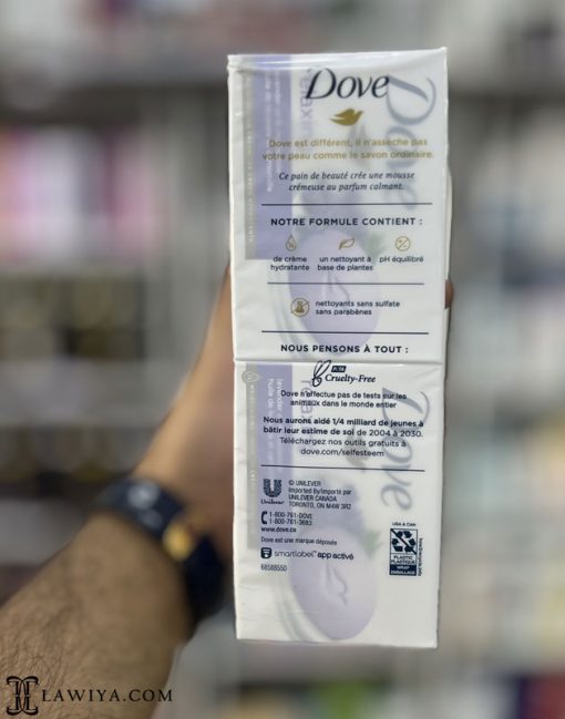 صابون Relaxing Dove مدل لاوندر اسطوخودوس اصل کانادا بسته 6 عددی