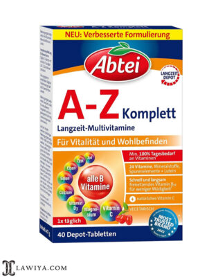 مولتی ویتامین A-Z برند abtei اصل آلمان 40 عددی