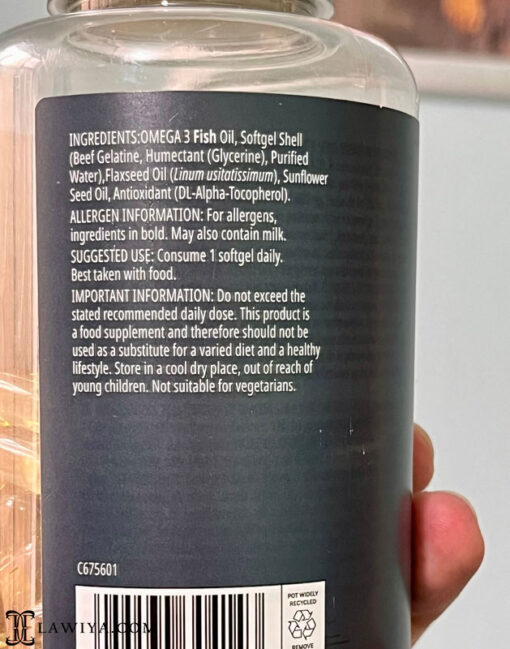 امگا 3 6 9 Myvitamins مای ویتامینز 120 عددی اصل انگلیس